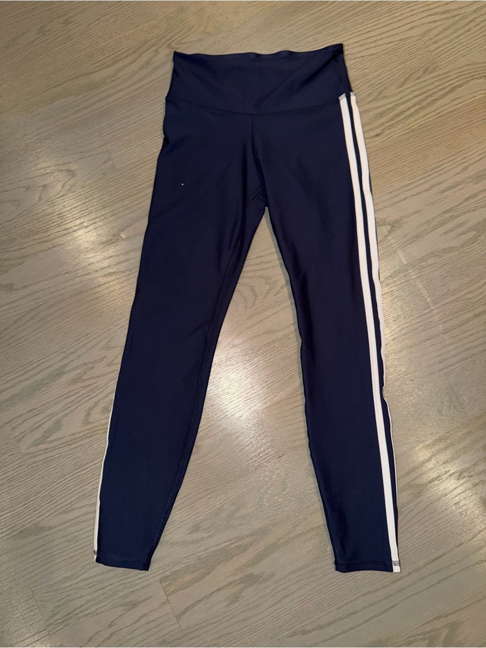 Camila Coelho Navy Leggings with White Side Stripes